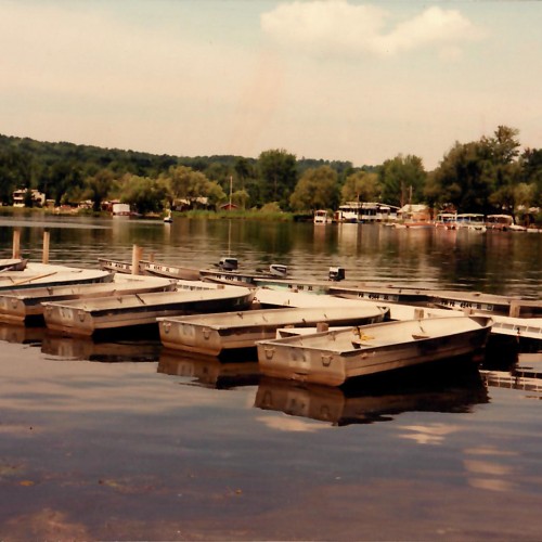 row boats at canadohta lake